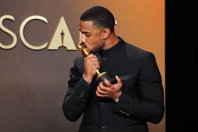 Michael B Jordan pays tribute to other black winners in Oscars speech