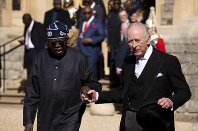 King welcomes Nigeria’s president to Windsor at start of state visit