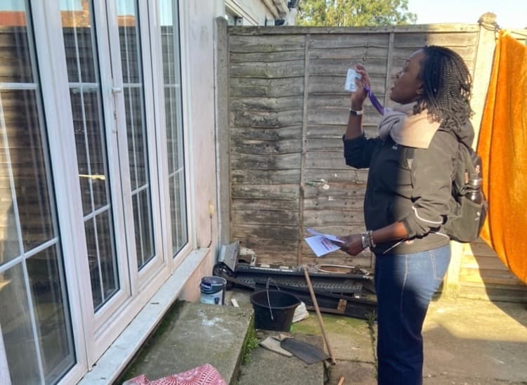<p>A council officer from Brent patrolling the borough for rogue landlords</p>