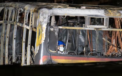 Six killed in Swiss bus blaze after person 'sets themselves on fire'