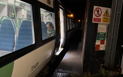 Probe launched after train doors open before arriving at station